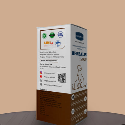 Herbalis Syrup for Dog and Cat | Sahajana ,Amla ,Ashwagandha , Kasni, Aloe vera | 200ml Bottle