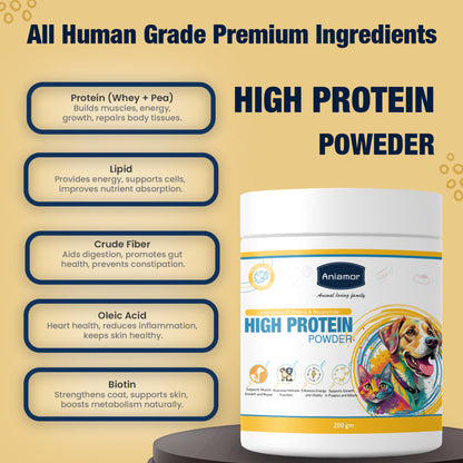 High protein powder Aniamor Ingredients