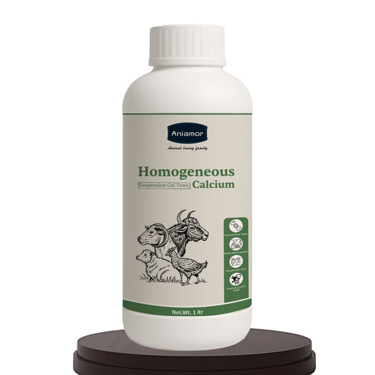 Aniamor Cattle Calcium Suspension | Calcium, Phosphorus, Biotin, Citric Acid, Ferrous, Vitamin B12, Manganese | 1 Litre | All Life Stages
