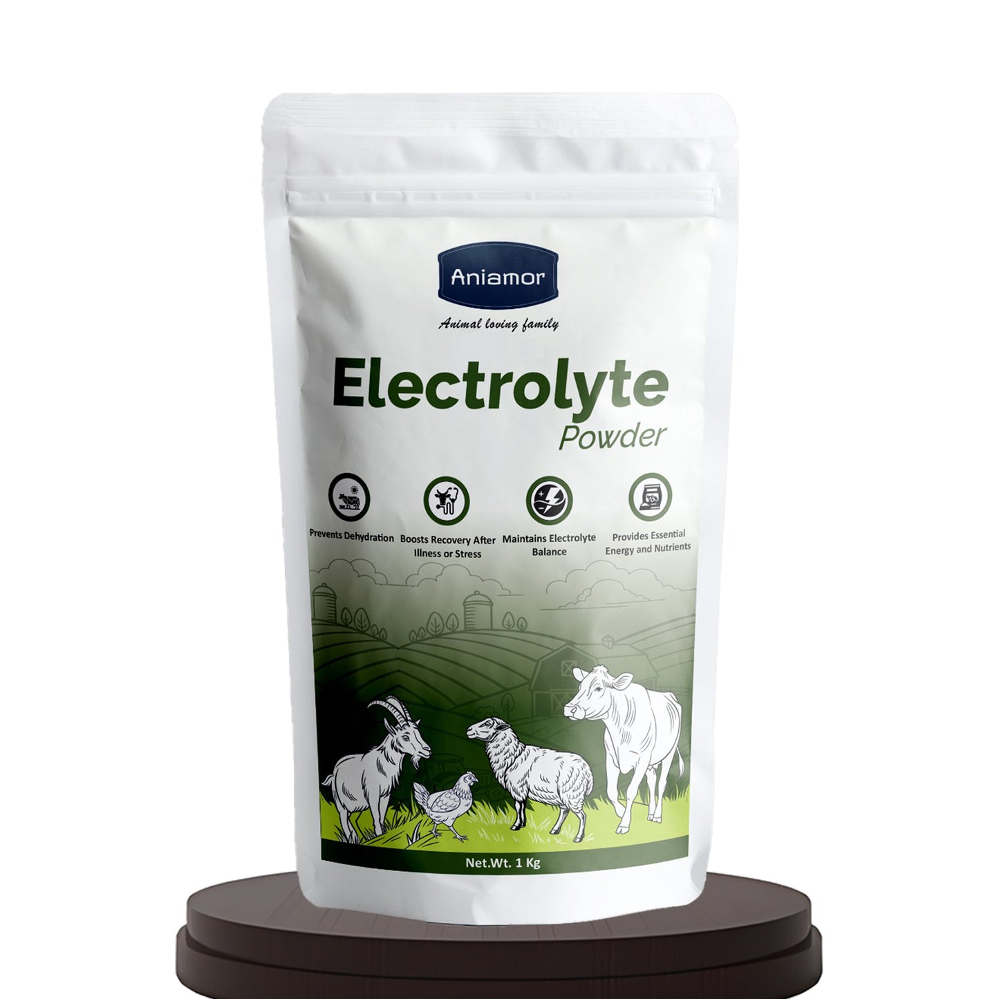 Electrolyte Powder for cattle-Aniamor| Dietary Supplement for Cattle| 1kg