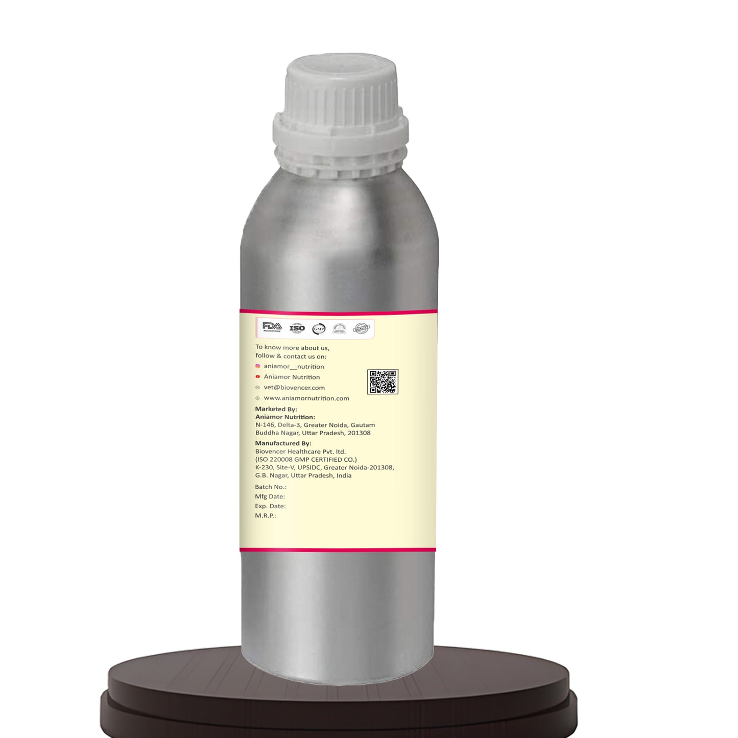 Aniamor Vitamin AD3E Tonic for Cattle | Vitamin A, Vitamin D3, Vitamin E, Biotin, Vitamin C | 1 Litre | All life Stage
