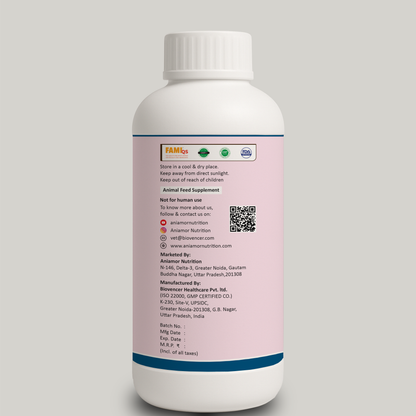 Aniamor Cattle Oral Ionic Calcium gel | Calcium, Trichosanthes, Vidarikanda, Safed musli, Shatavari, Ashwagandha, Pueraria mirifica, Vitamin B12 | 1 Litre