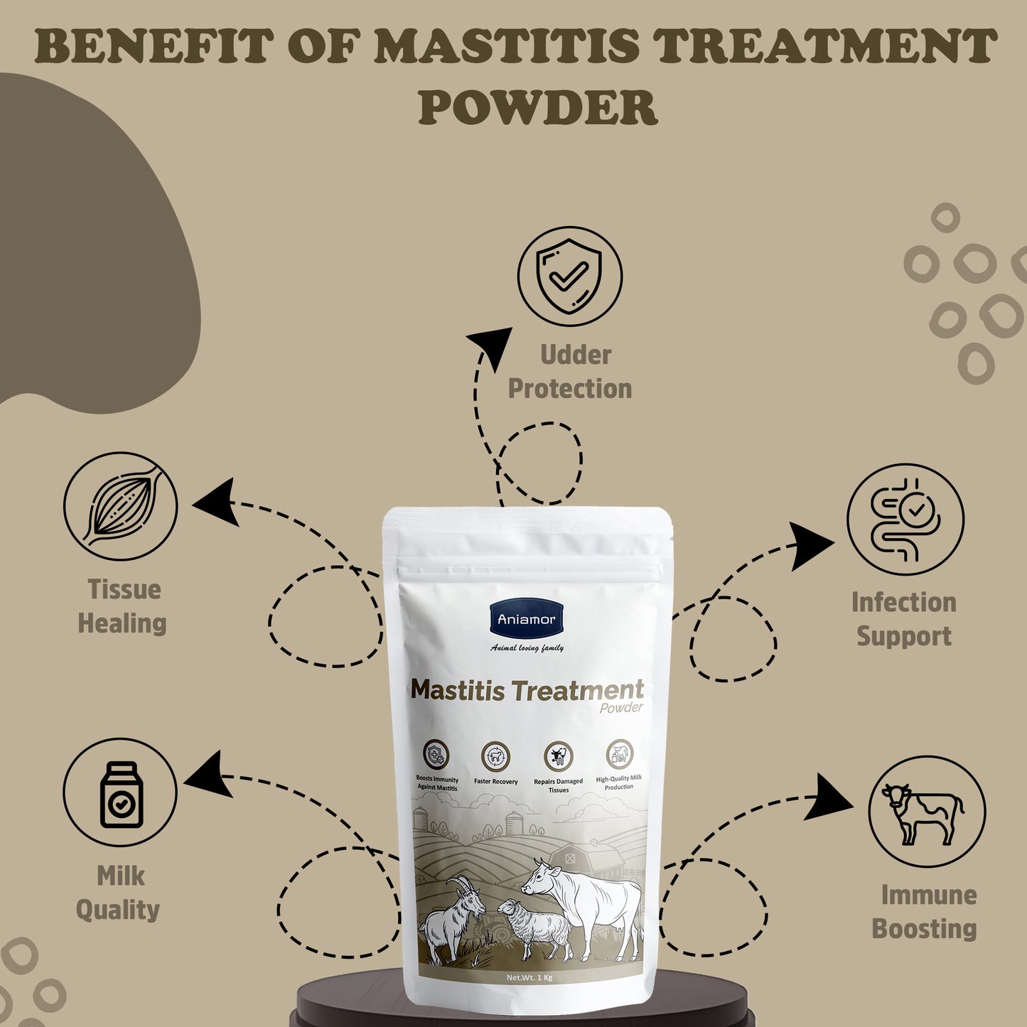 Mastitis Treatment Powder-Aniamor| Cattle Feed Supplements| 1kg
