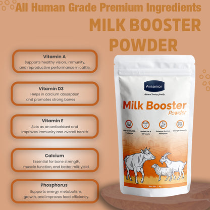 Milk Booster Powder for Cattle-Aniamor| Cattle Feed Supplement| 1 Kg