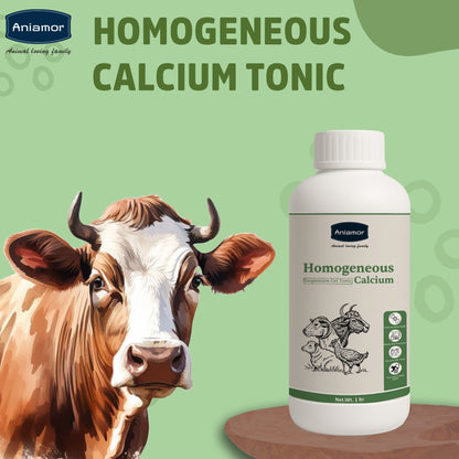 Aniamor Cattle Calcium Suspension | Calcium, Phosphorus, Biotin, Citric Acid, Ferrous, Vitamin B12, Manganese | 1 Litre | All Life Stages
