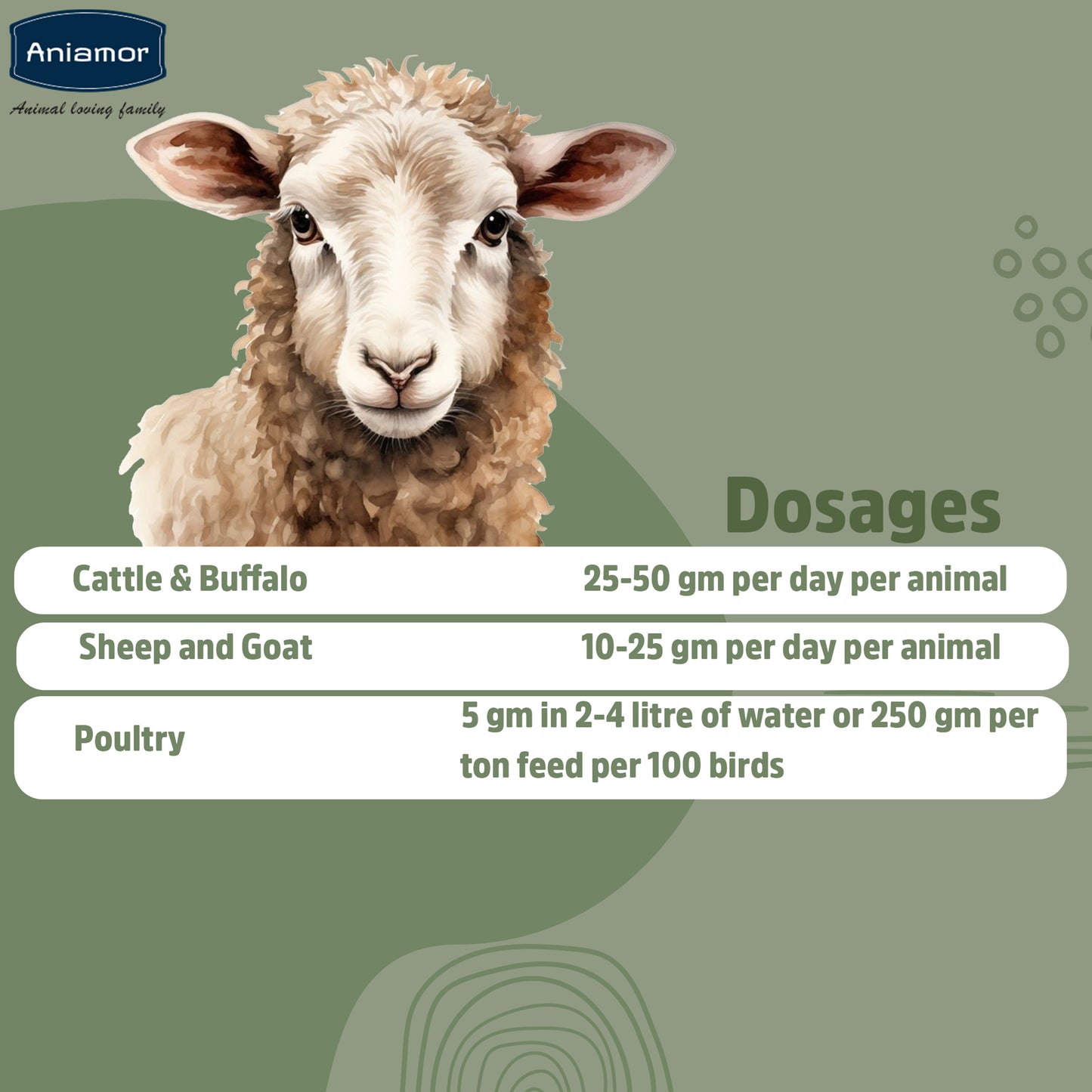 Electrolyte Powder for cattle-Aniamor| Dietary Supplement for Cattle| 1kg