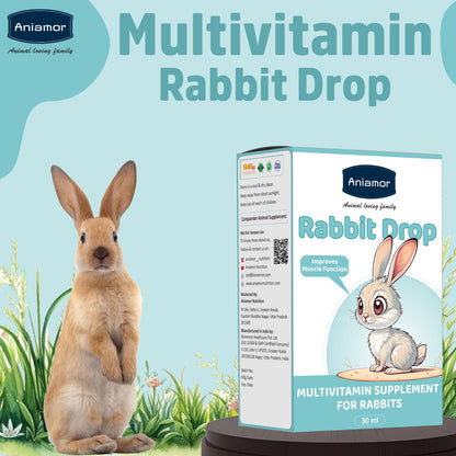 Multivitamin Drop for Rabbit | Vitamin A  Biotin Niacinamide with Choline Cloride | 30 ml Bottle