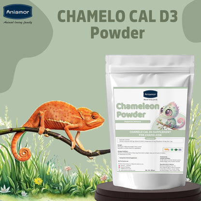 Aniamor Chamelo Cal D3 – Multimineral Supplement for Strong Bones & Growth – 200 gm