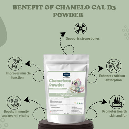 Aniamor Chamelo Cal D3 – Multimineral Supplement for Strong Bones & Growth – 200 gm