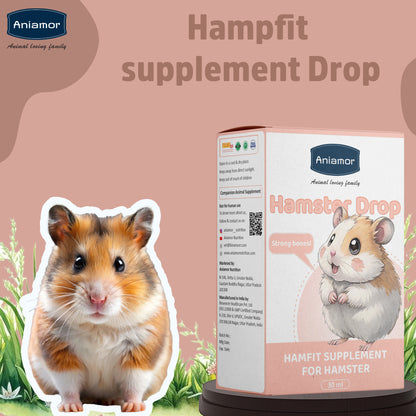HamFit Drop for Hamsters | Multivitamin & Calcium Supplement with Taurine | 30 ml Bottle