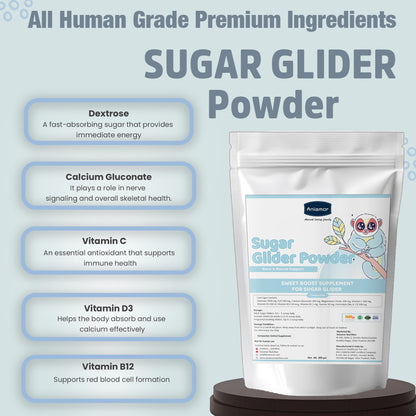 Glider Sweet Boost – Apple Flavoured Multivitamin, Calcium, Probiotic & Amino Acid Supplement – 200 gm