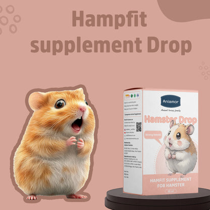 HamFit Drop for Hamsters | Multivitamin & Calcium Supplement with Taurine | 30 ml Bottle