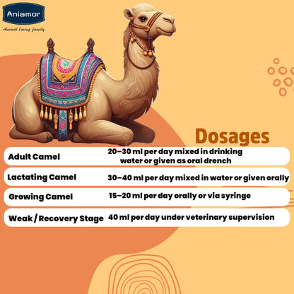Aniamor Camel Boost Tonic – 1 Litre | Vitamins & Minerals for Camels (Vitamin A, Vitamin E, Zinc, Copper, Cobalt)