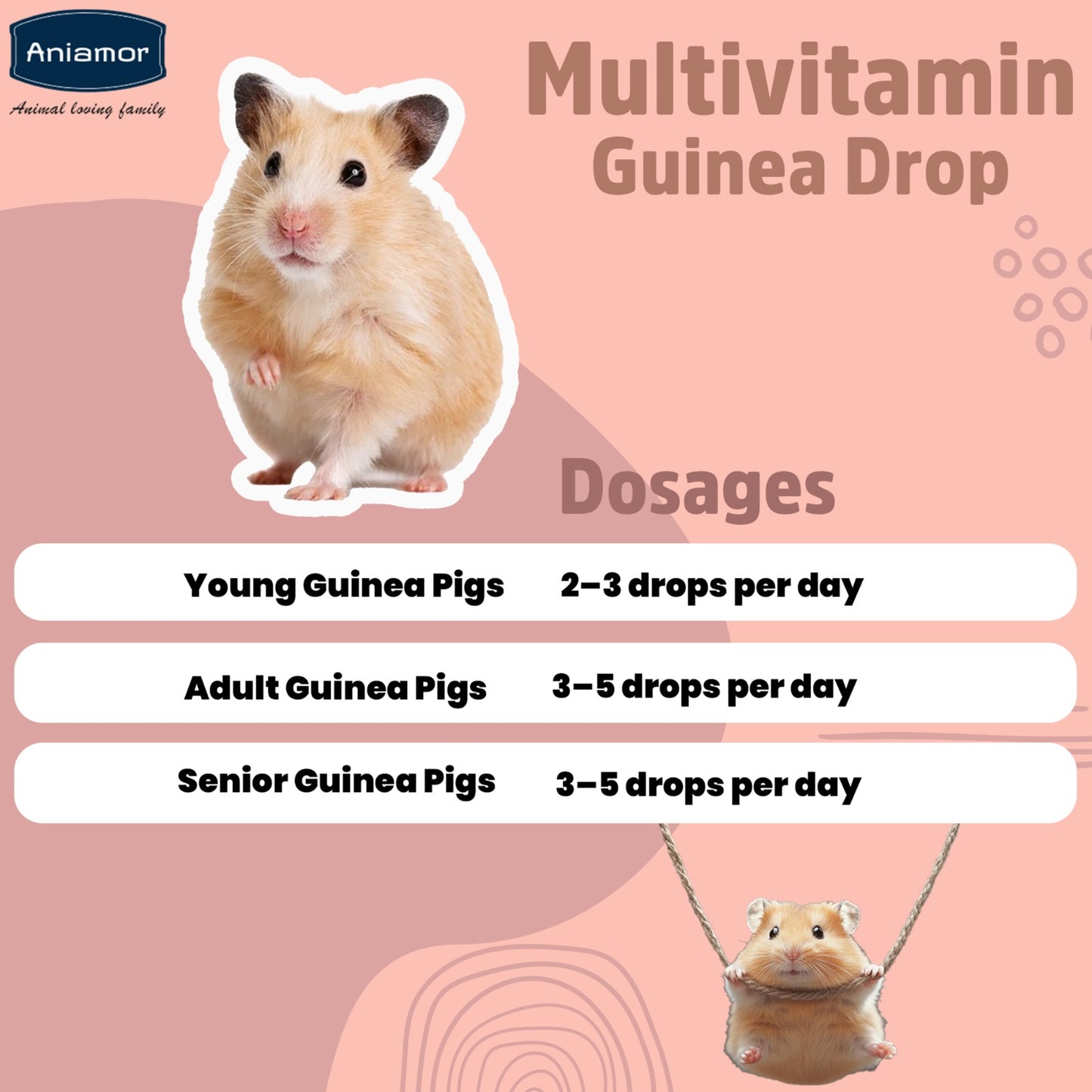 Guinea Pig Multivitamin Drops | Vitamin C, Vitamin A, Vitamin D3, Vitamin E, B-Complex & Zinc | 30 ml