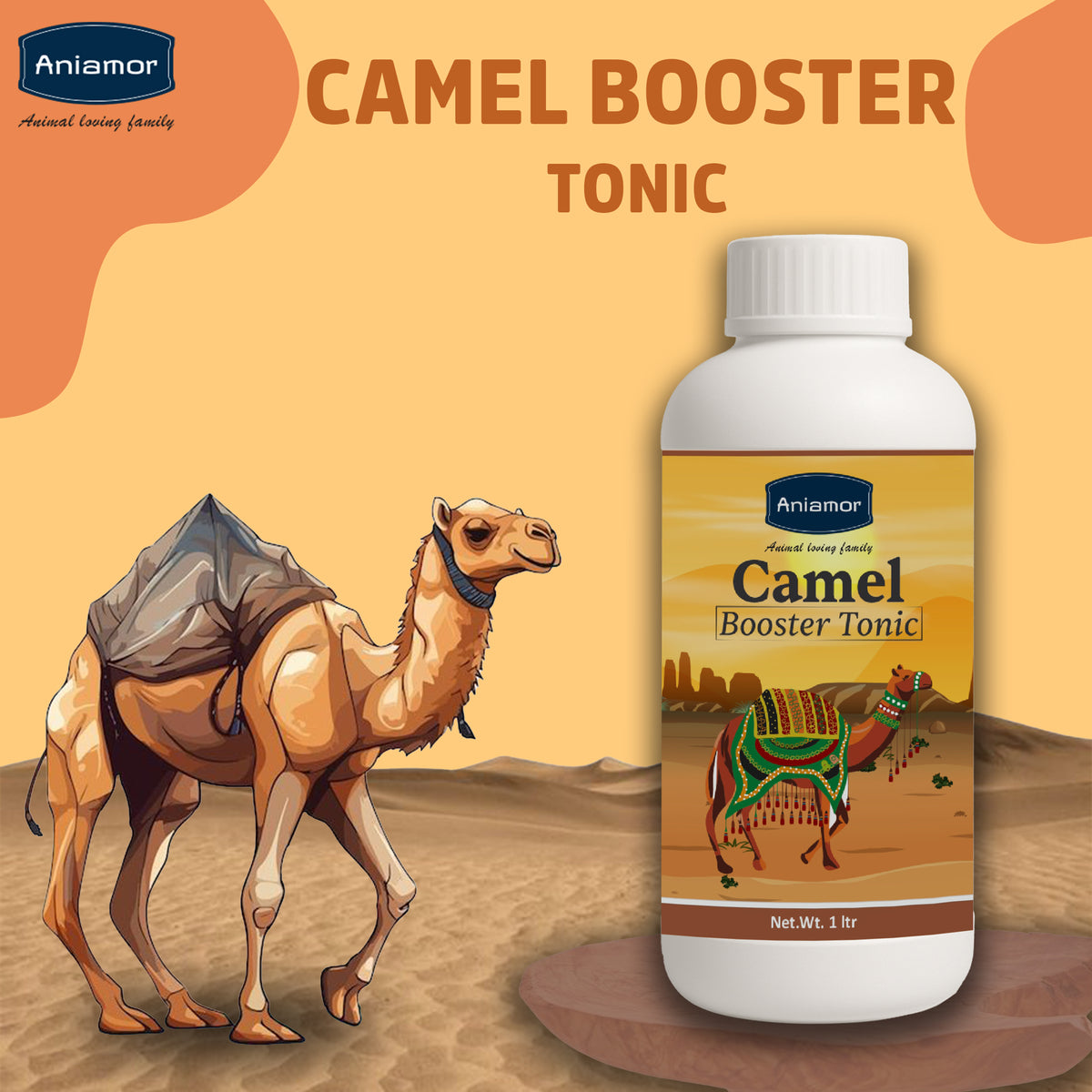 Aniamor Camel Boost Tonic – 1 Litre | Vitamins & Minerals for Camels (Vitamin A, Vitamin E, Zinc, Copper, Cobalt)