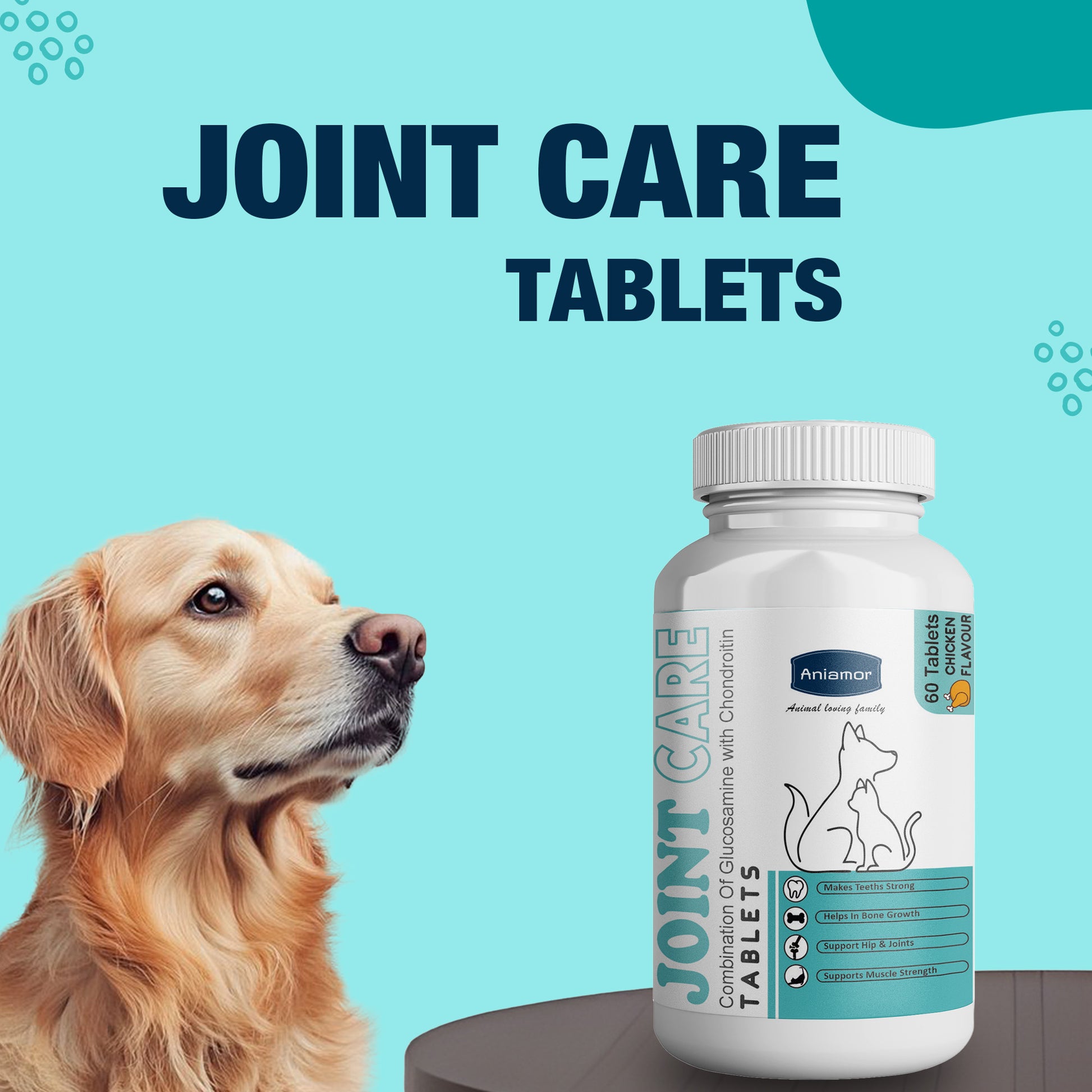 Joint care tablets Aniamor for dogs and cats