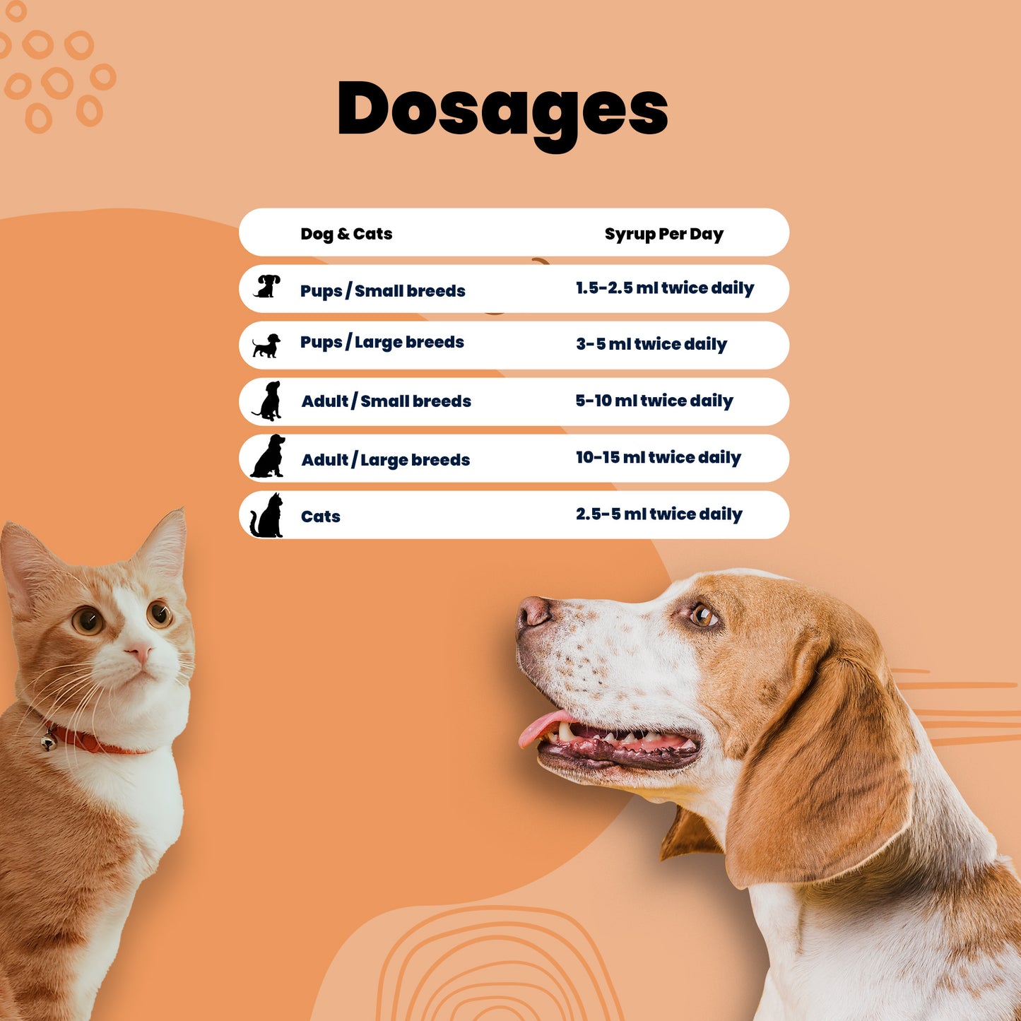liver care syrup Aniamor for dogs and cat dosages 