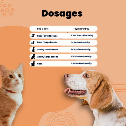 liver care syrup Aniamor for dogs and cat dosages 