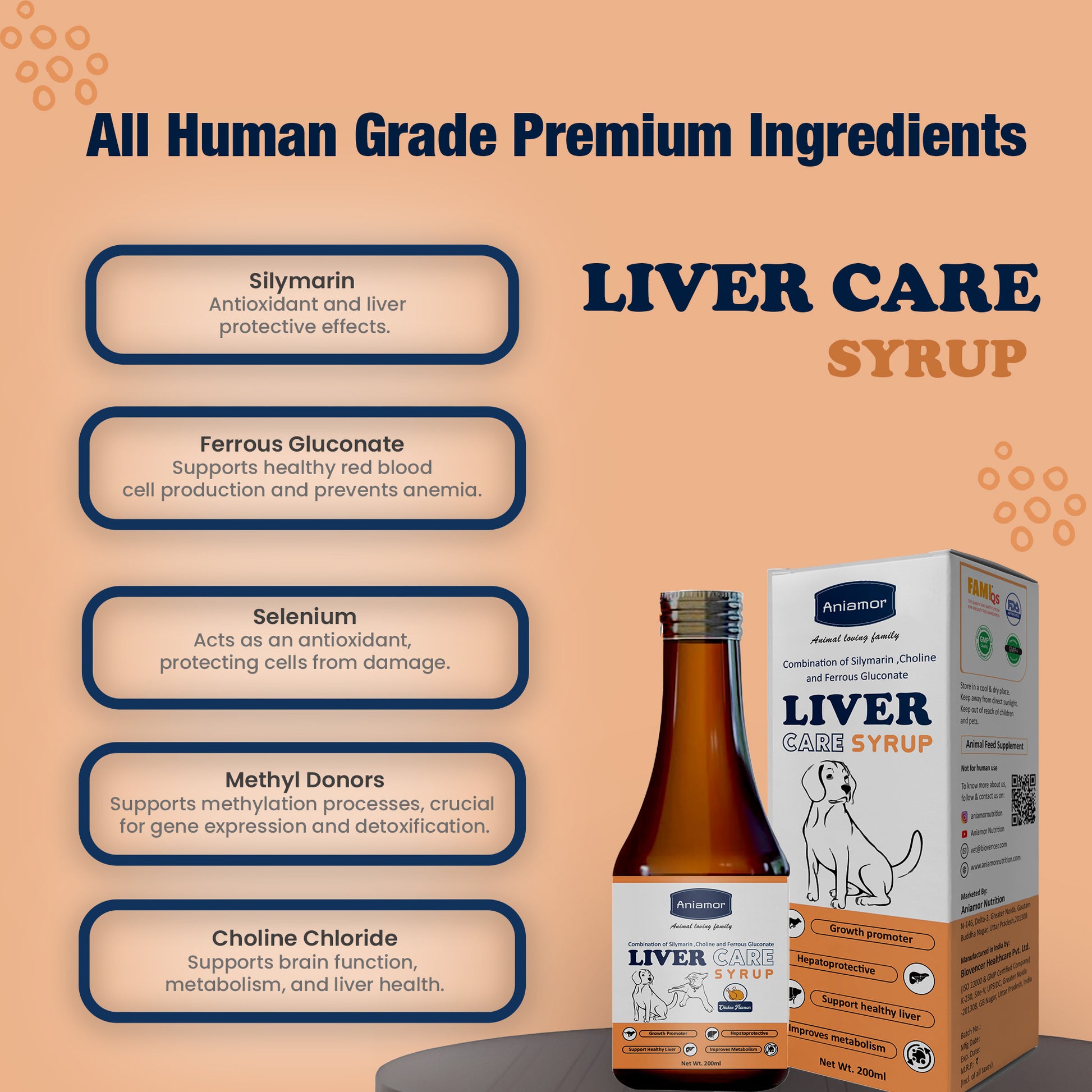 Liver care syrup Aniamor ingredients  