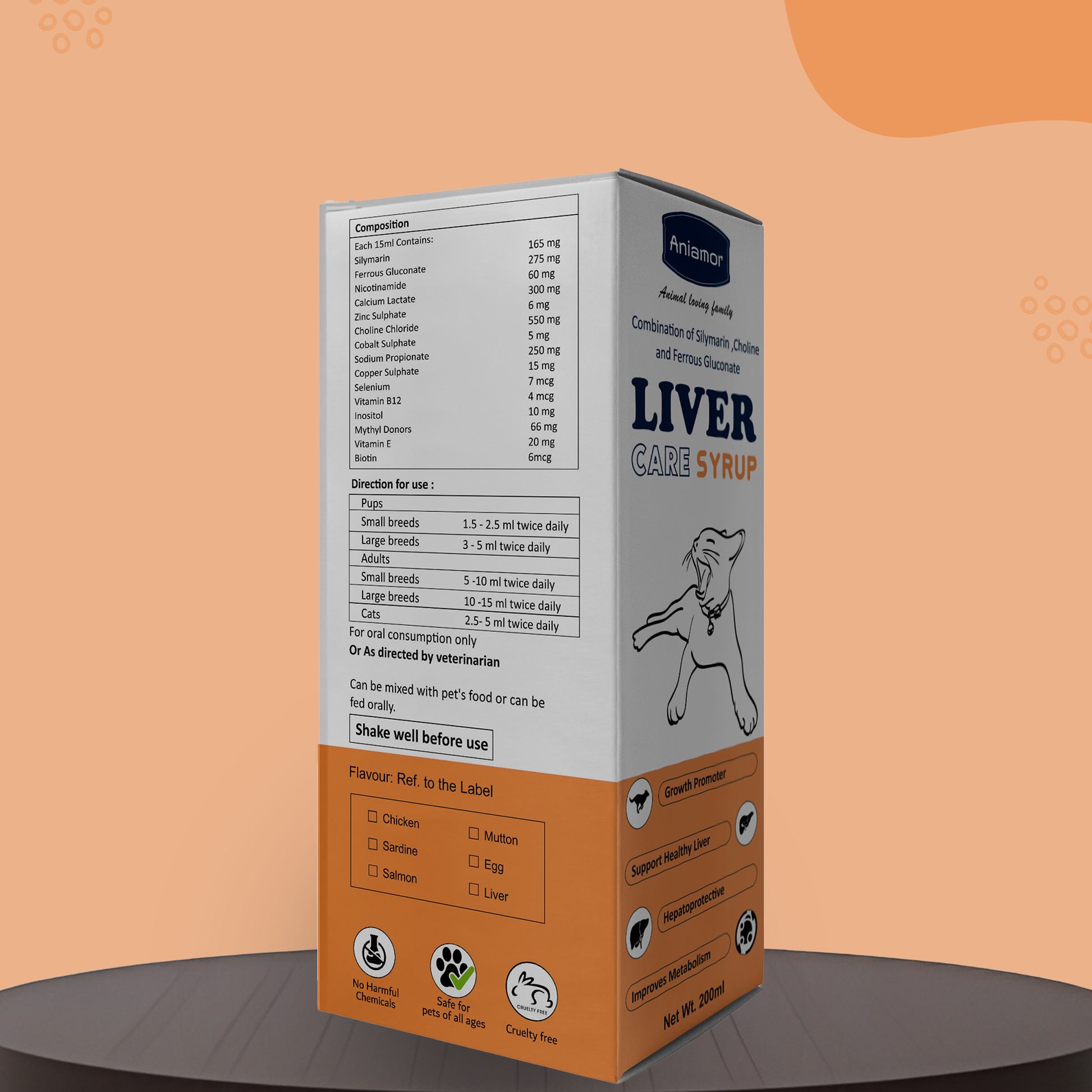 liver care syrup Aniamor compositions for pets