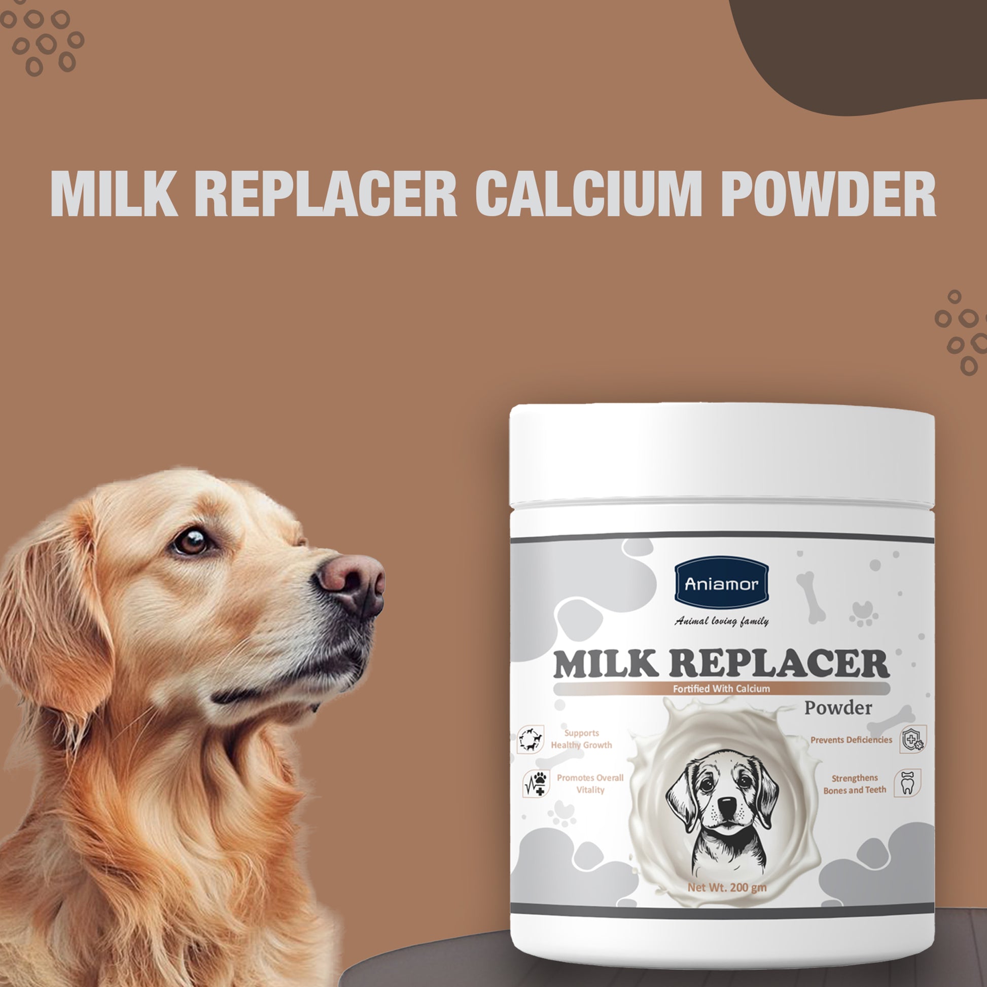 Milk replacer powder Aniamor for dogs and cats
