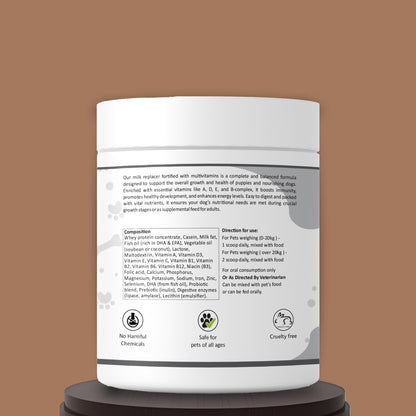 Milk replacer Powder fortified with multivitamin Aniamor  Composition
