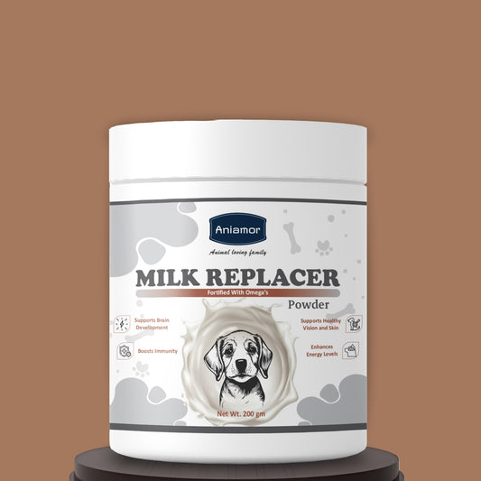 Milk relacer powder fortified with omega for pets 