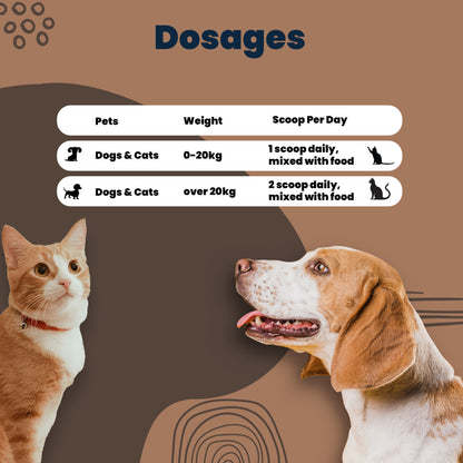 Milk replacer powder Aniamor Dosages for pets