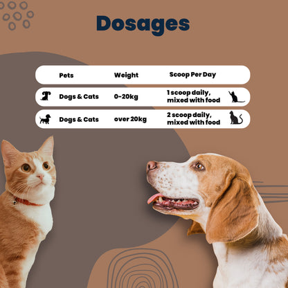 Milk Replacer powder Dosage chart for pets