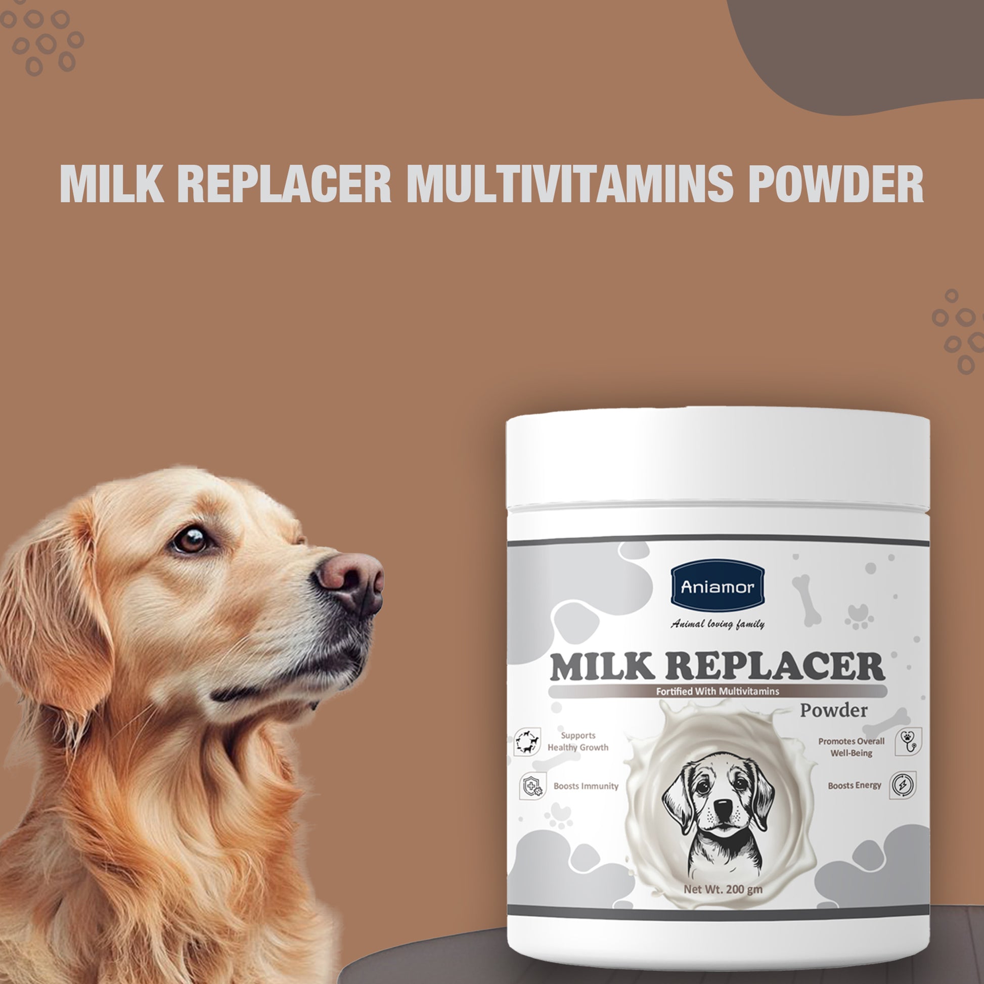 Milk replacer powder fortified with multivitamins 