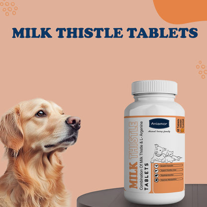 milk thislte tablets Aniamor for dogs and cats