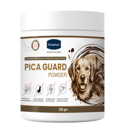 Aniamor Pica Guard for Dogs & Cats – Calcium & Vitamin Supplement for Healthy Growth (200 gm)