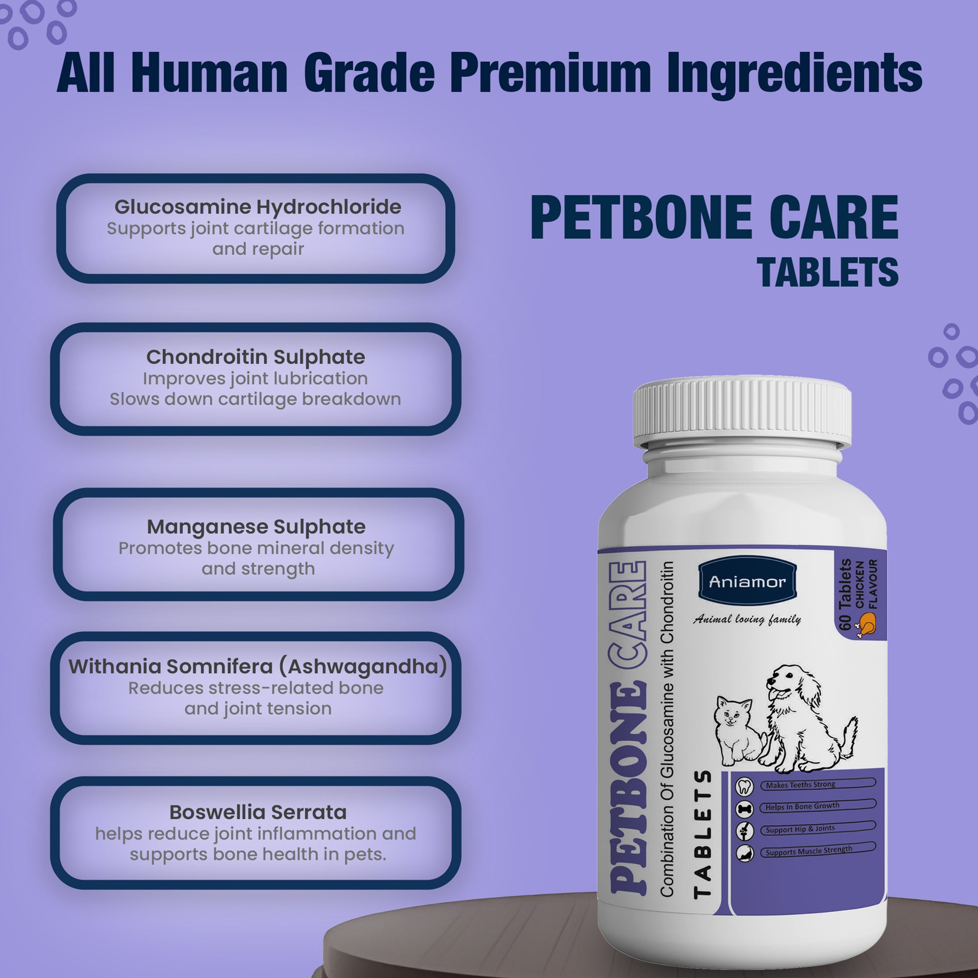 petbone care tablets Aniamor Ingredients