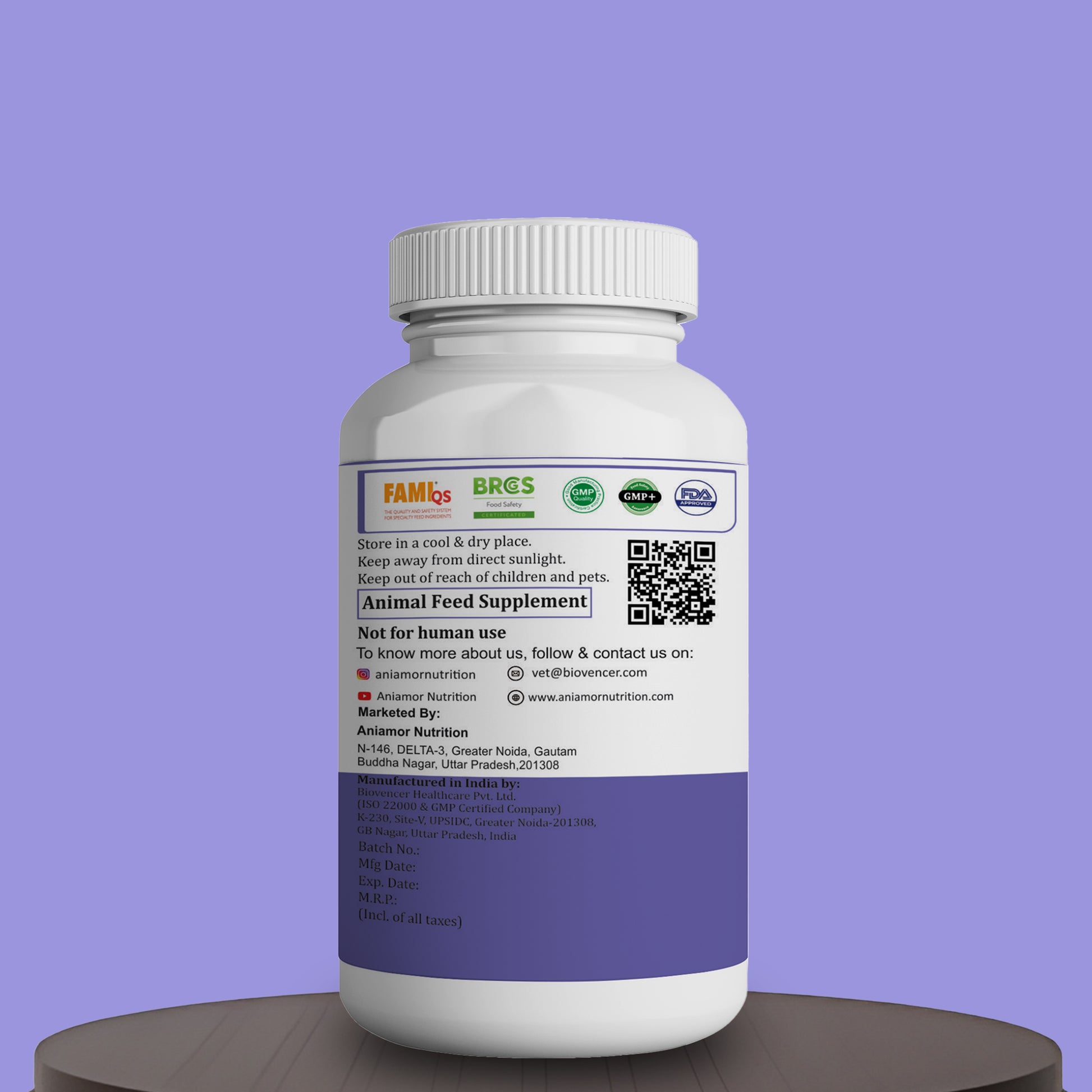 Petbone care tablets Aniamor certifications