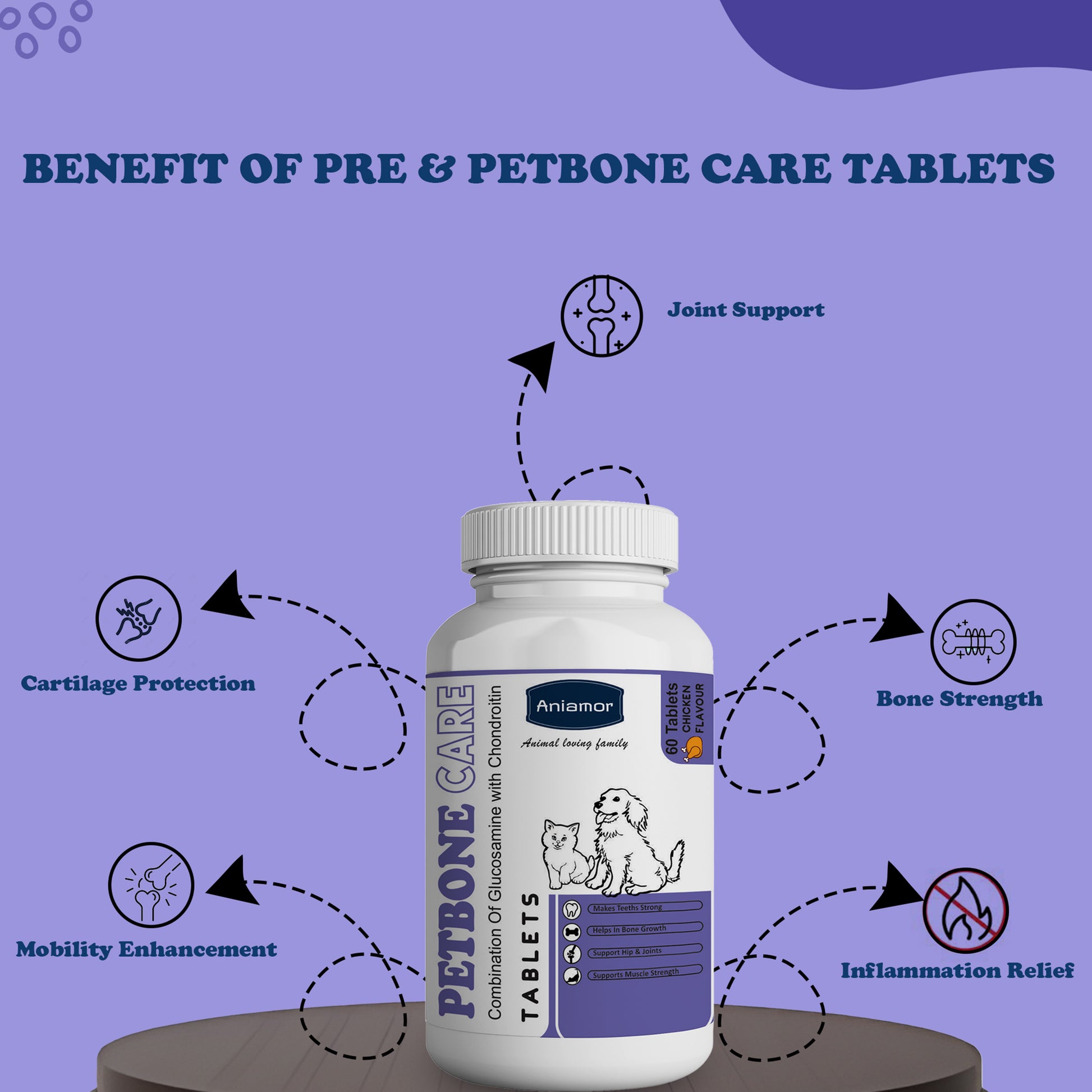 Petbone care tablets aniamor Benefits for pets