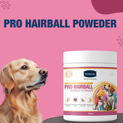 Pro Hairball Remedy powder Aniamor for dogs and cats