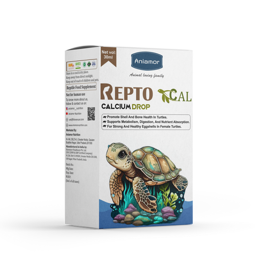 Reptocal calcium drop Aniamor for reptiles in 30 ml dropper