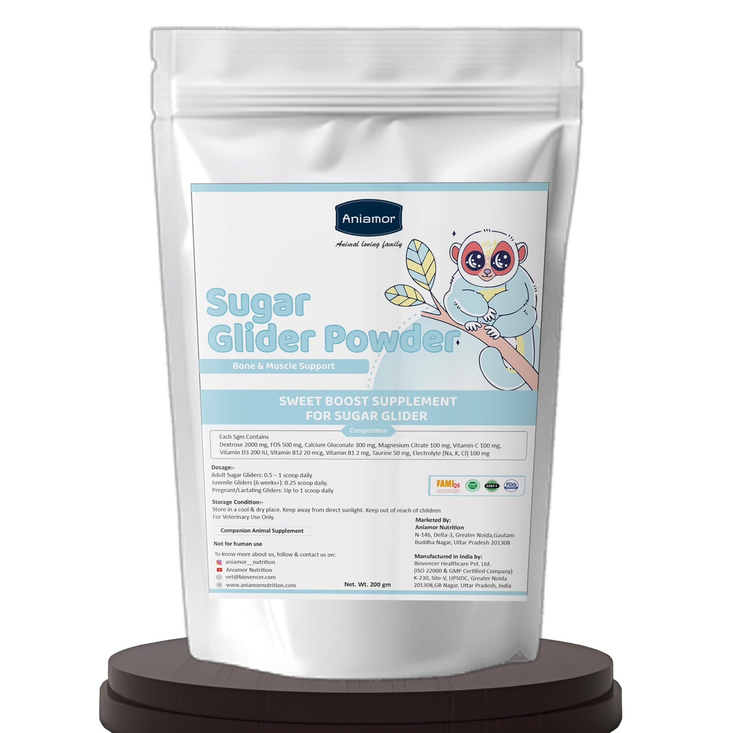 Glider Sweet Boost – Apple Flavoured Multivitamin, Calcium, Probiotic & Amino Acid Supplement – 200 gm
