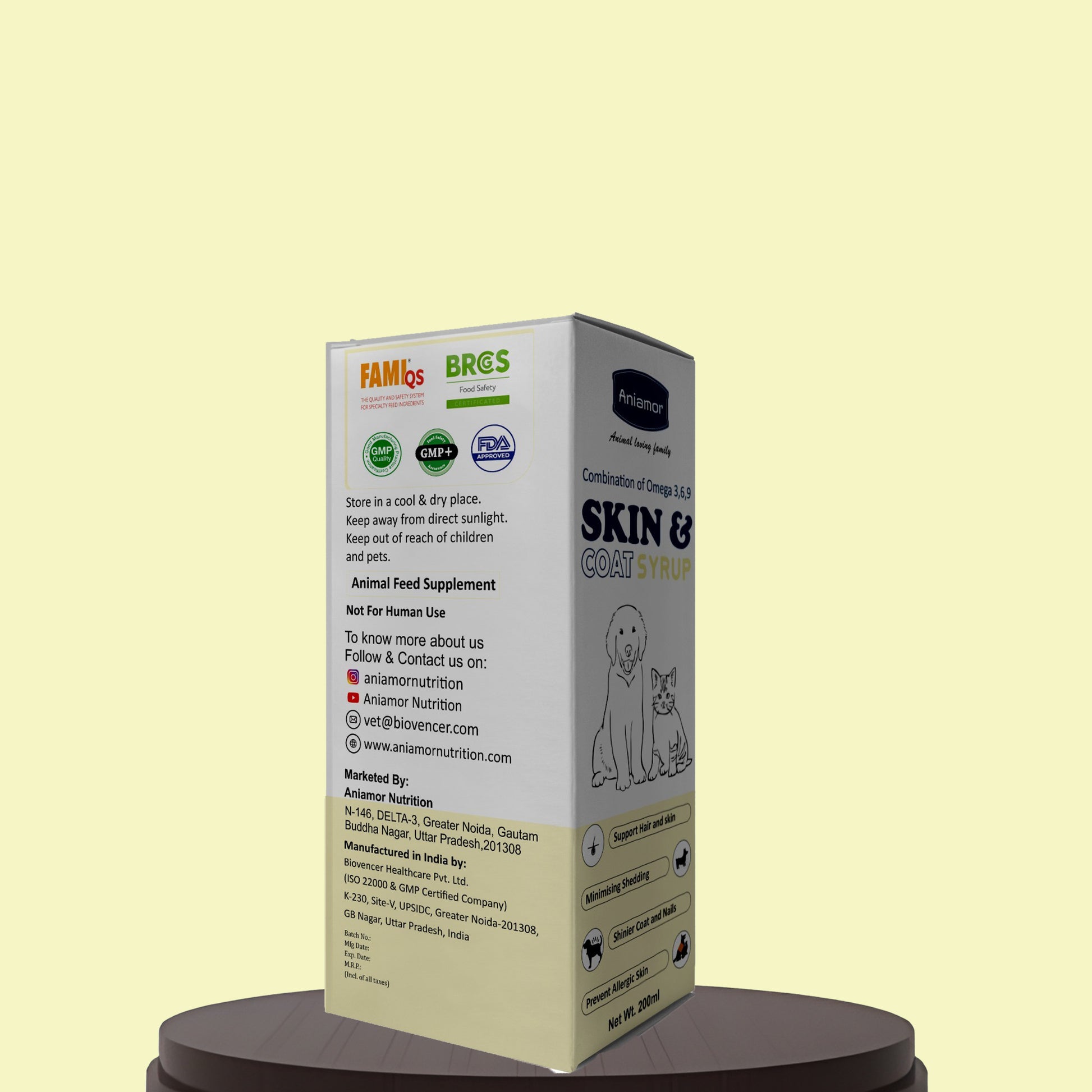 Skin and coat syrup certifications 