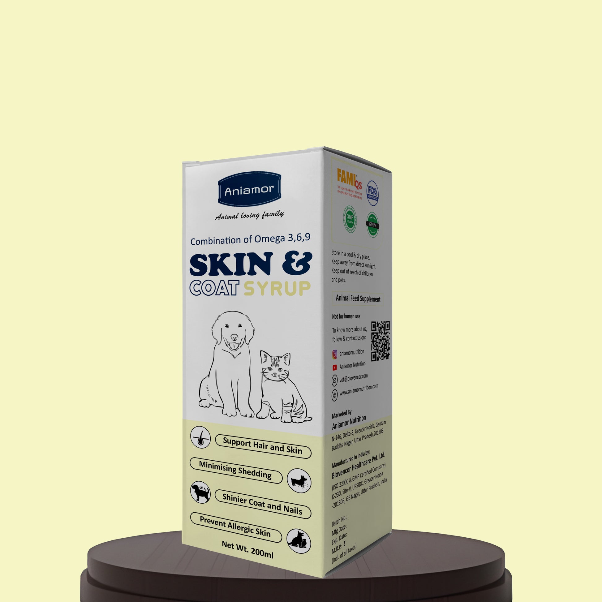 Skin & Coat syrup Aniamor for dogs and cats