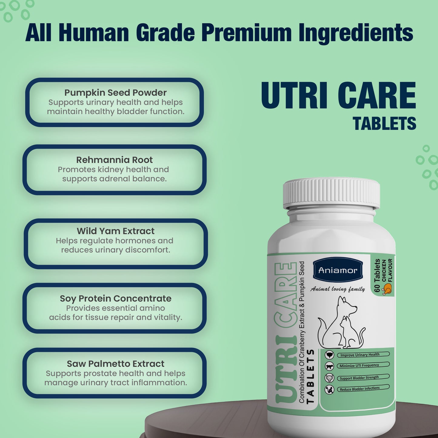 Utri care tablets Aniamor ingredients for pets 