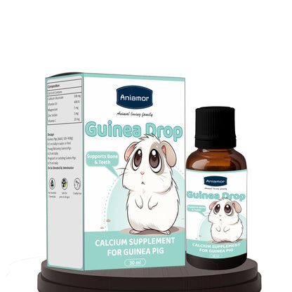 Calcium Drop for Guinea Pig | Calcium Gluconate with Vitamin D3, Magnesium & Vitamin C | 30 ml Bottle