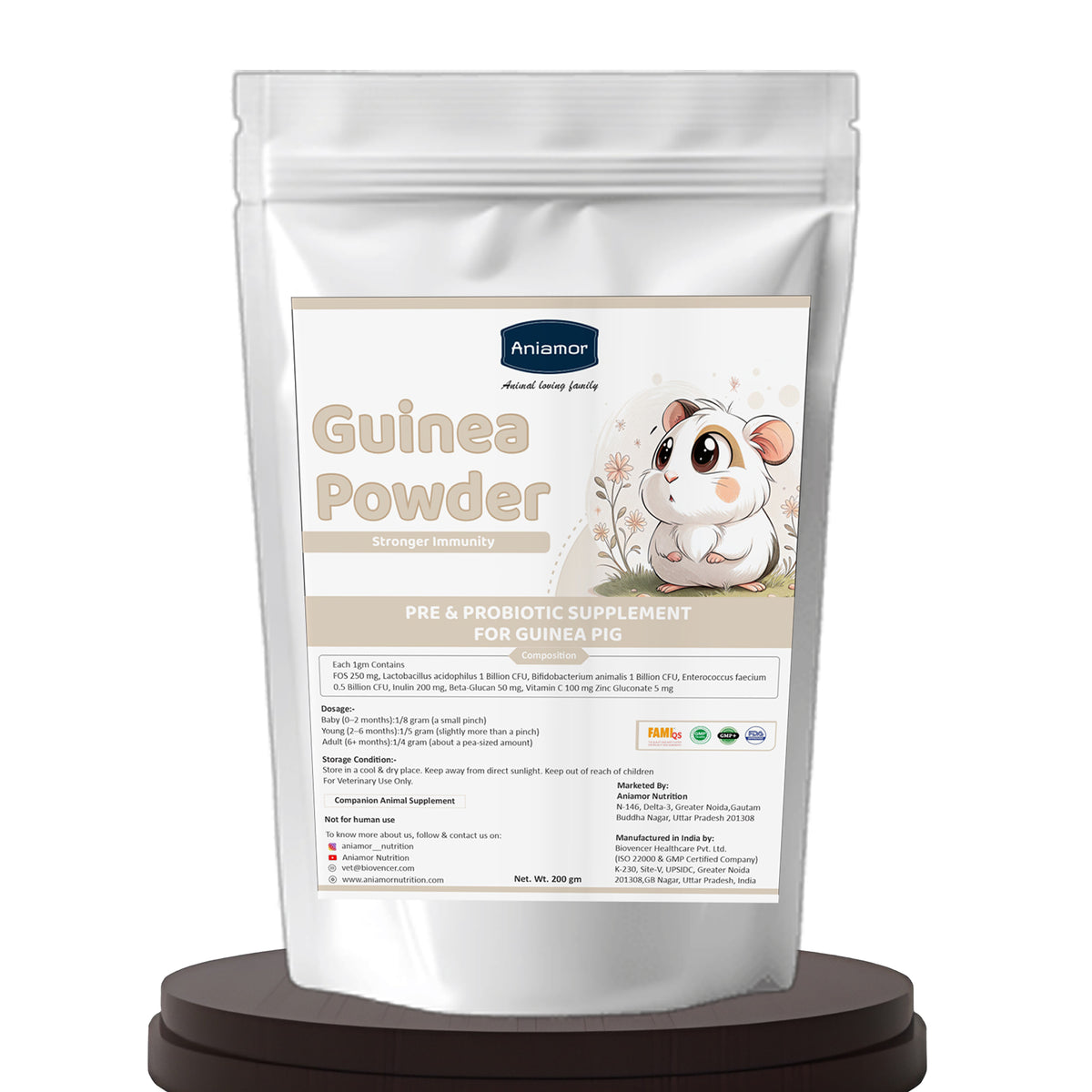 Guinea Pig Pre & Probiotic Powder | FOS, Inulin, Beta-Glucan, Vitamin ...