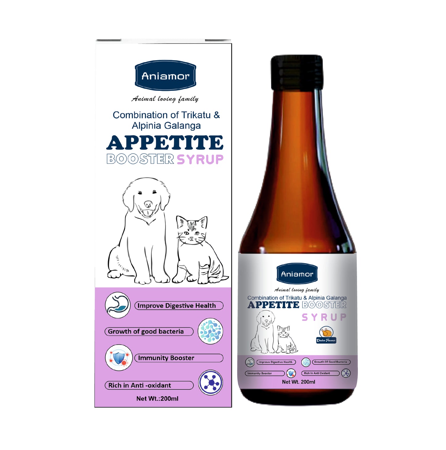 Appetite booster syrup-Aniamor| Herbal Blend syrup| 200ml 