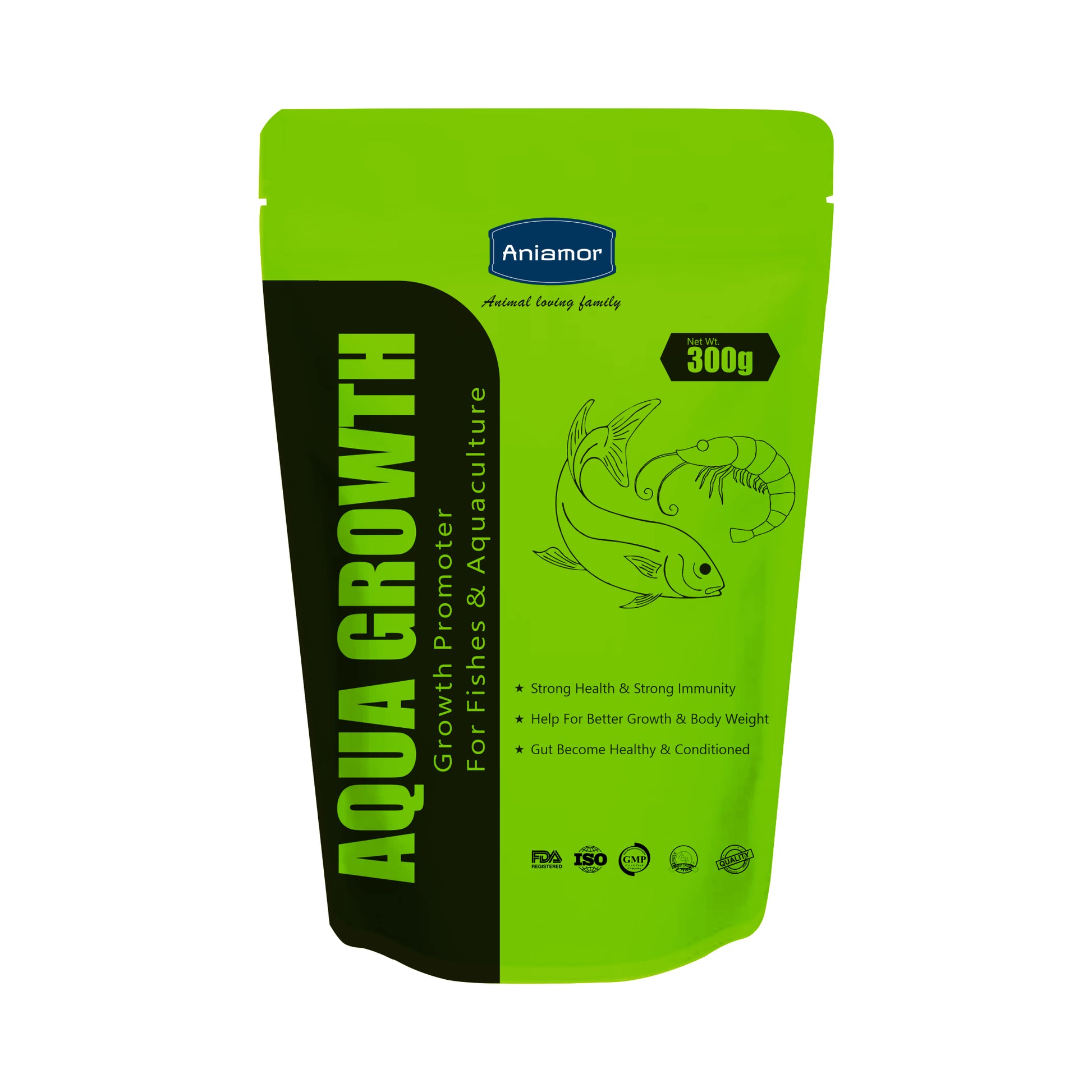 Aquaculture Growth Promoter Powder-Aniamor| Aqua Feed Supplement| 300g