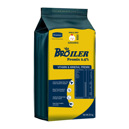 Broiler Feed Premix 2.5%-Aniamor| Poultry Feed Supplement| 25KG